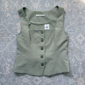 Abercrombie Green Vest Top